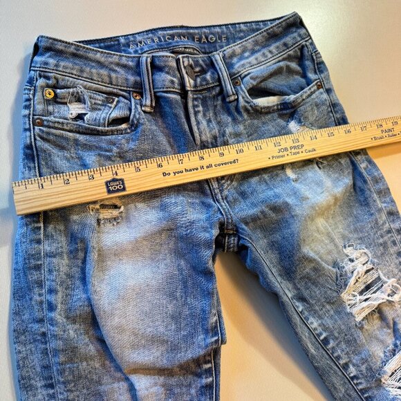 AEO Jeans Mens Size 28x30 Skinny Next Level AirFlex Distressed - Picture 6 of 13